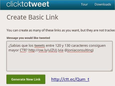 Creación de un TWEET para ser automatizado desde Click to Tweet. Esmeralda Diaz-Aroca