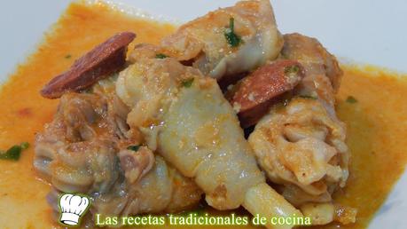 Receta de manitas de cordero a la vasca