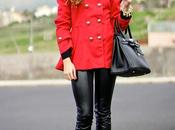 Red, leather leopard