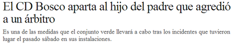 El hijo del agresor de León, apartado del equipo. ¿Te parece una buena idea?