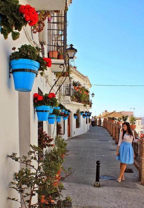 Baby blue midi skirt