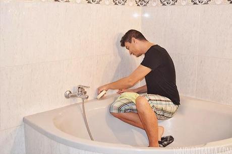 Vamos a tunear el baño. Capítulo 3. A pintar baldosas! Vamos a tunear el baño. Capítulo 3. A pintar baldosas!