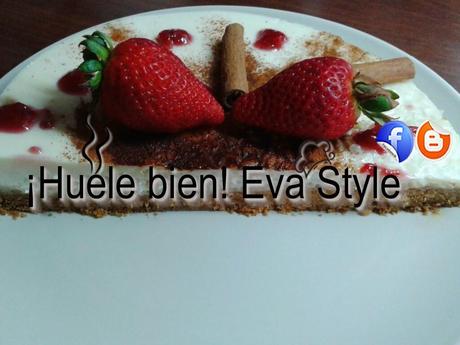 Semifrío de arroz con leche y fresas