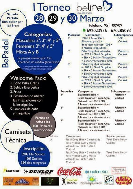 I Torneo Belife del 28 al 30 de Marzo