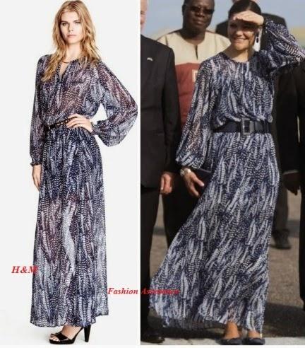 Victoria de Suecia llega a Ghana con un vestido de H&M de 50 euros. Consíguelo