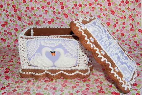 CAJA DE GALLETA DE JENGIBRE Y GALLETAS CON FOTOS