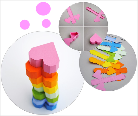 DIY A TODO COLOR http://desdemyhogar.blogspot.com.es/2014/01/diycaja-y-corazones-en-3d.html