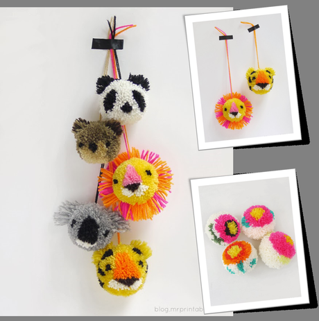 DIY A TODO COLOR http://desdemyhogar.blogspot.com.es/2014/01/diytutorial-para-pompones-con-forma-de.html