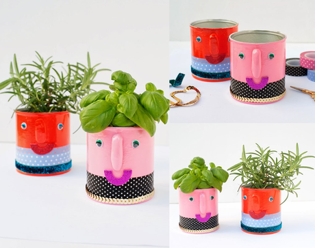 DIY A TODO COLOR http://desdemyhogar.blogspot.com.es/2014/01/diymacetas-divertidas.html