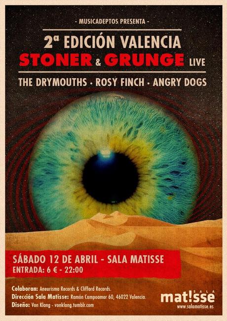 THE DRY MOUTHS, ROSY FINCH Y ANGRY DOGS, CONFORMAN LA 2ª EDICIÓN DEL VALENCIA STONER & GRUNGE LIVE