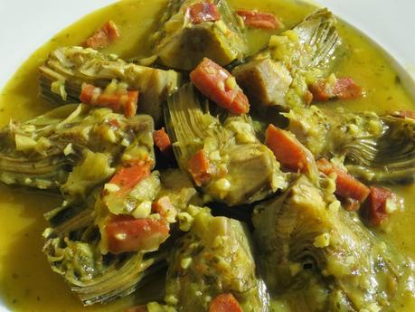 Alcachofas con jamón