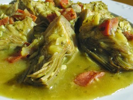 Alcachofas con jamón