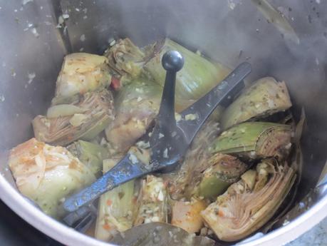 Alcachofas con jamón