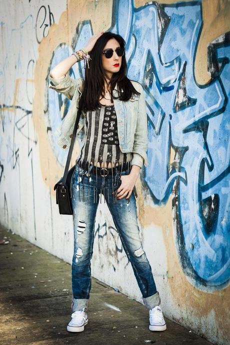 rock outfit denim