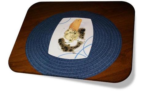 BRANDADA  DE  BACALAO CON CROCANTE DE PAN Y ACEITE DE OLIVAS NEGRAS