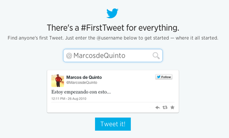 primer tweet de marcos de quinto