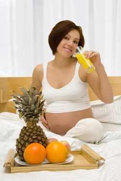 menú del embarazo sano