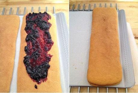 postres y dulces nórdicos daneses postres rápidos nórdicos postres para hacer con niños postres fáciles postres delikatissen hindbærsnitter receta opskrift barritas rellenas dulces Barritas glaseadas con sprinkles y mermelada de arándanos barritas con glaseado receta 