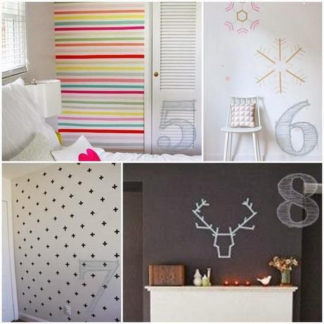 Washi tape en las paredes Washi tape en las paredes
