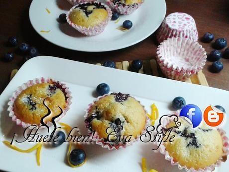 Magdalenas con arándanos