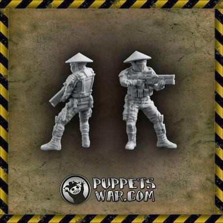 Bushi troopers con Nón lá de Puppets War Bushi troopers con Nón lá de Puppets War