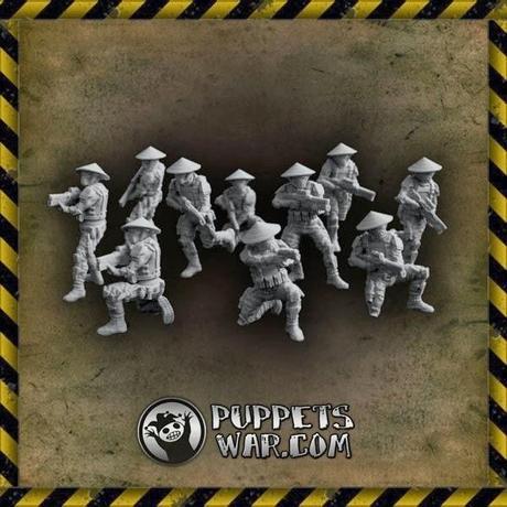 Bushi troopers con Nón lá de Puppets War