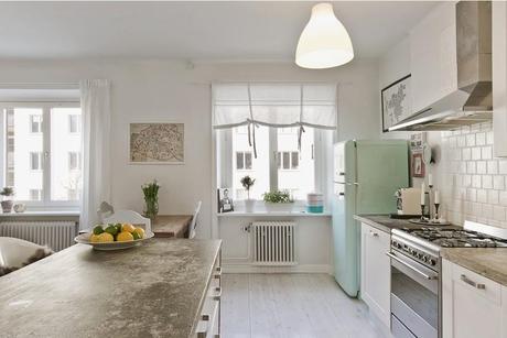 Estilo nórdico con una decoración en colores pastel y turquesa