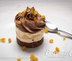 Semifrio de naranja y chocolate Receta de semifrio de naranja y chocolate con queso mascarpone de Burruezo congelados.