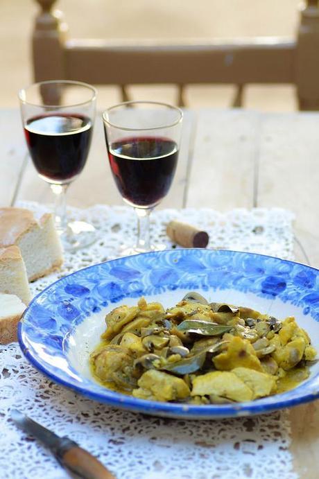 Pollo a la cervez con almendras-3