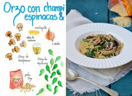 Orzo con Champiñons