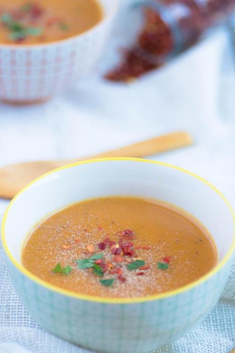 Crema de calabaza con leche de almendra