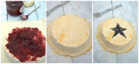 Hojaldre relleno de Camembert queso camembert en hojaldre