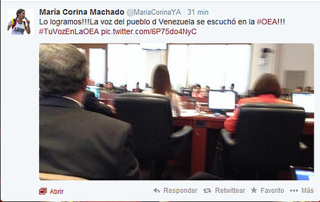 OEA  María Corina si fue escuchada!