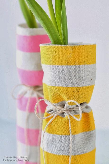 Jarrones de tela para recibir a la primavera - DIY