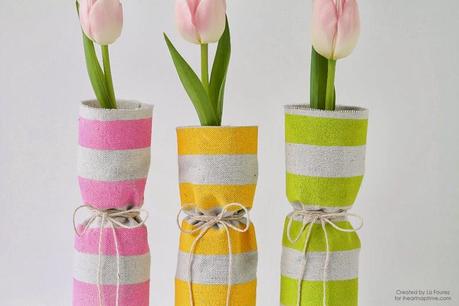 Jarrones de tela para recibir a la primavera - DIY