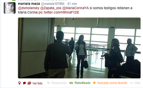 María Corina llega a Venezuela desde U.S.