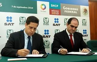 Firman SAT e IMSS Convenio de Colaboración Administrativa