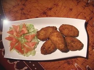 Croquetas cremosas de calabacín y pollo