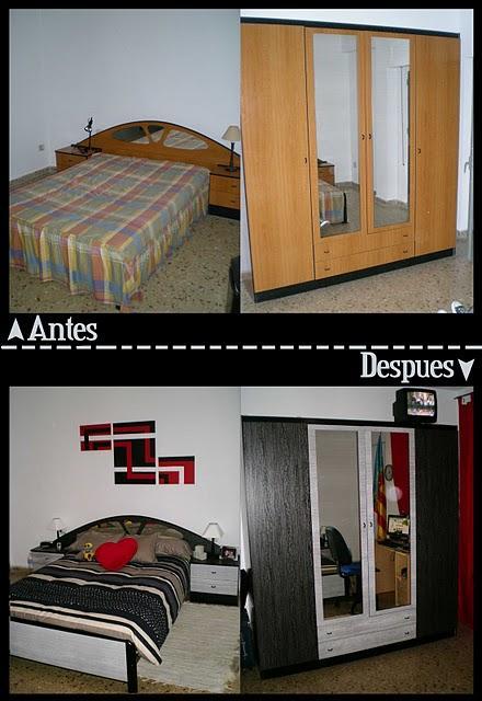 Antes y Después del dormitorio de Fran Gabriel