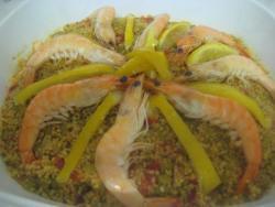 Ensalada de cous-cous con langostinos Ensalada de cous-cous con langostinos