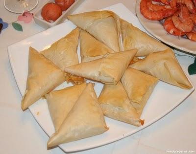 Pañuelos de pasta filo con torta del casar