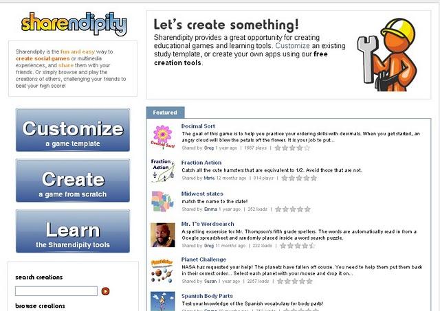 Sharendipity: crear actividades educativas online