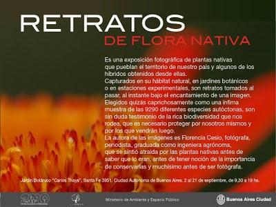 Retratos de Flora Nativa, Jardin Botanico Carlos Thays.