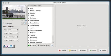 G’MIC, multitud de efectos para Gimp