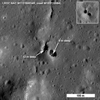 Fotografía del puente obtenida por el satélite LRO