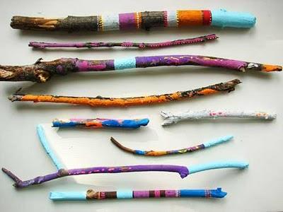 Decorar con palitos pintados