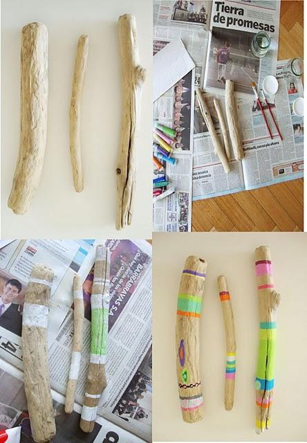 Decorar con palitos pintados