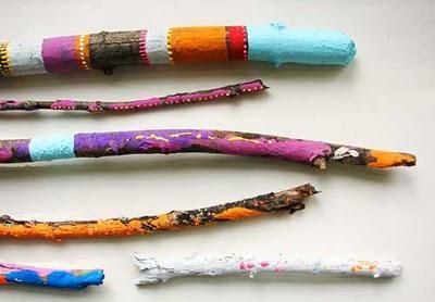 Decorar con palitos pintados