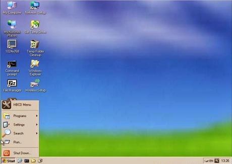 Guía Hiren's BootCD II: Mini Windows XP