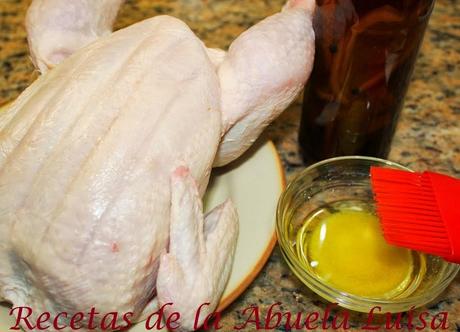 POLLO ASADO EN BOTELLA